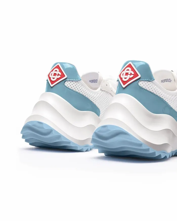 Sneakers Men Casablanca Paris Atlantis White and Powder Blue Sneaker