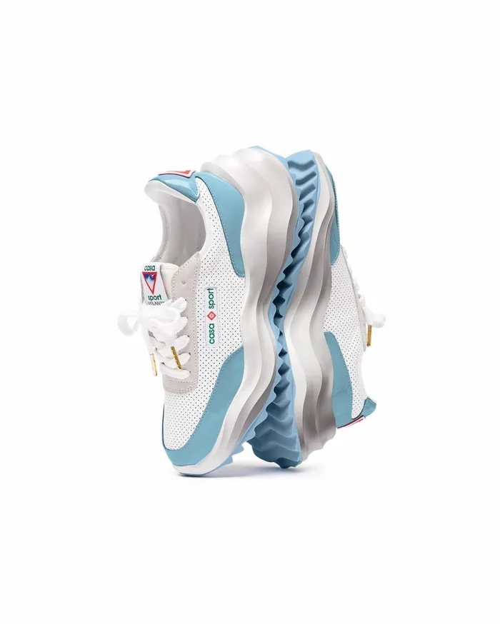 Sneakers Men Casablanca Paris Atlantis White and Powder Blue Sneaker