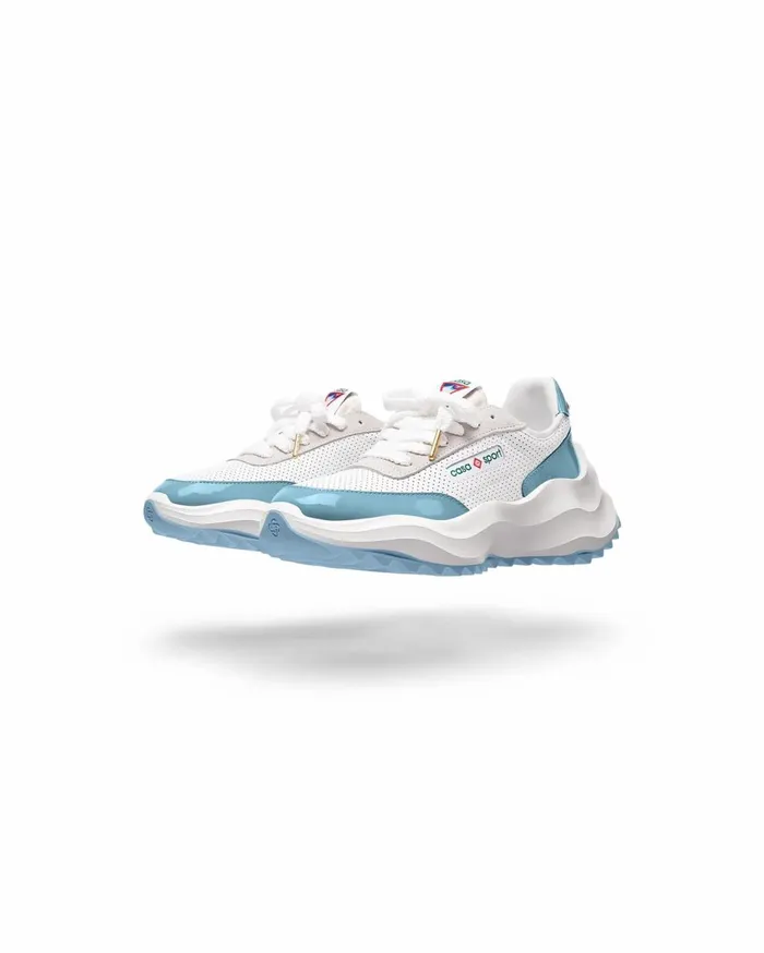 Sneakers Men Casablanca Paris Atlantis White and Powder Blue Sneaker