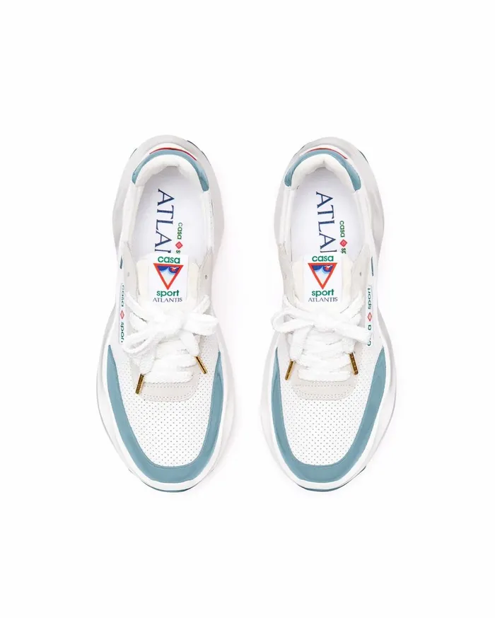 Sneakers Men Casablanca Paris Atlantis White and Powder Blue Sneaker