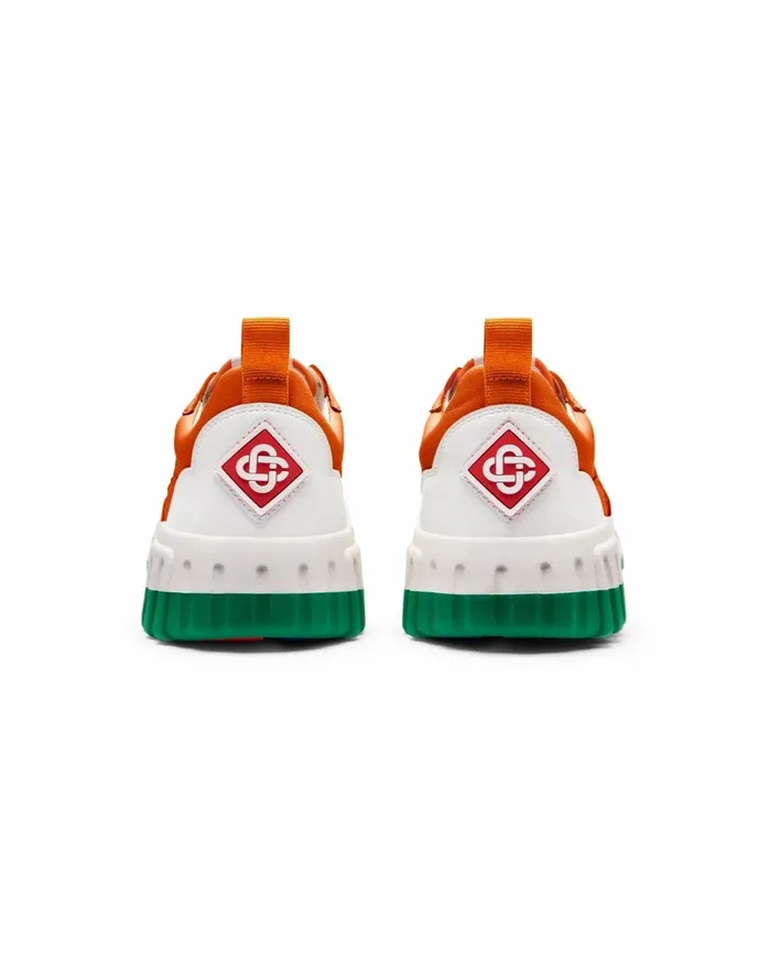 Sneakers Men Casablanca Paris Court Orange and White Sneaker