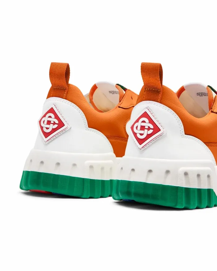 Sneakers Men Casablanca Paris Court Orange and White Sneaker