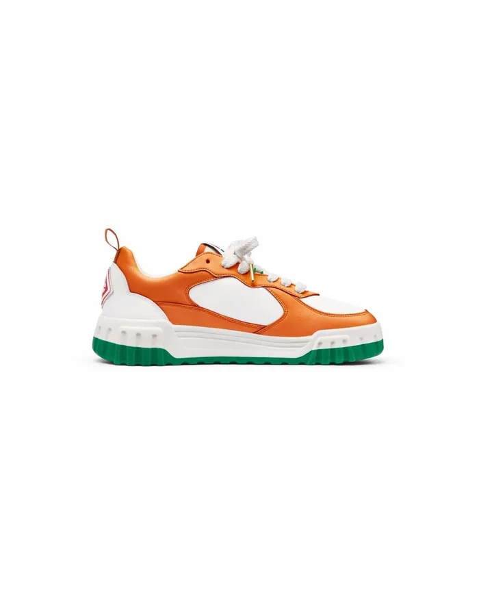 Sneakers Men Casablanca Paris Court Orange and White Sneaker
