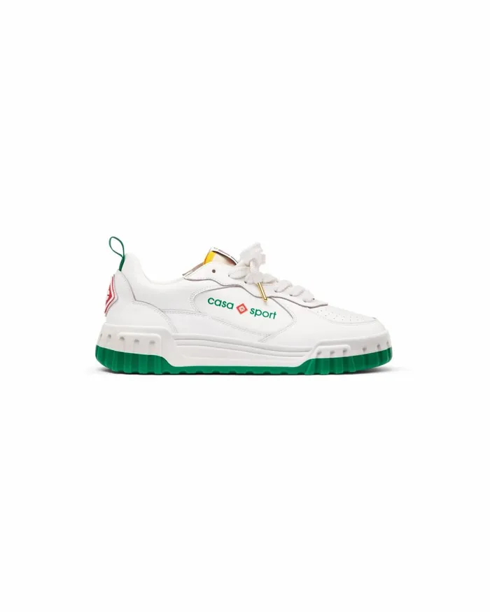 Sneakers Men Casablanca Paris Court White and Green Sneaker