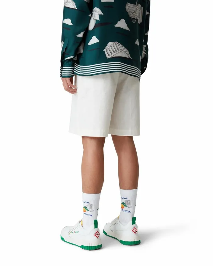 Sneakers Men Casablanca Paris Court White and Green Sneaker
