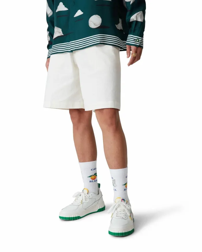 Sneakers Men Casablanca Paris Court White and Green Sneaker