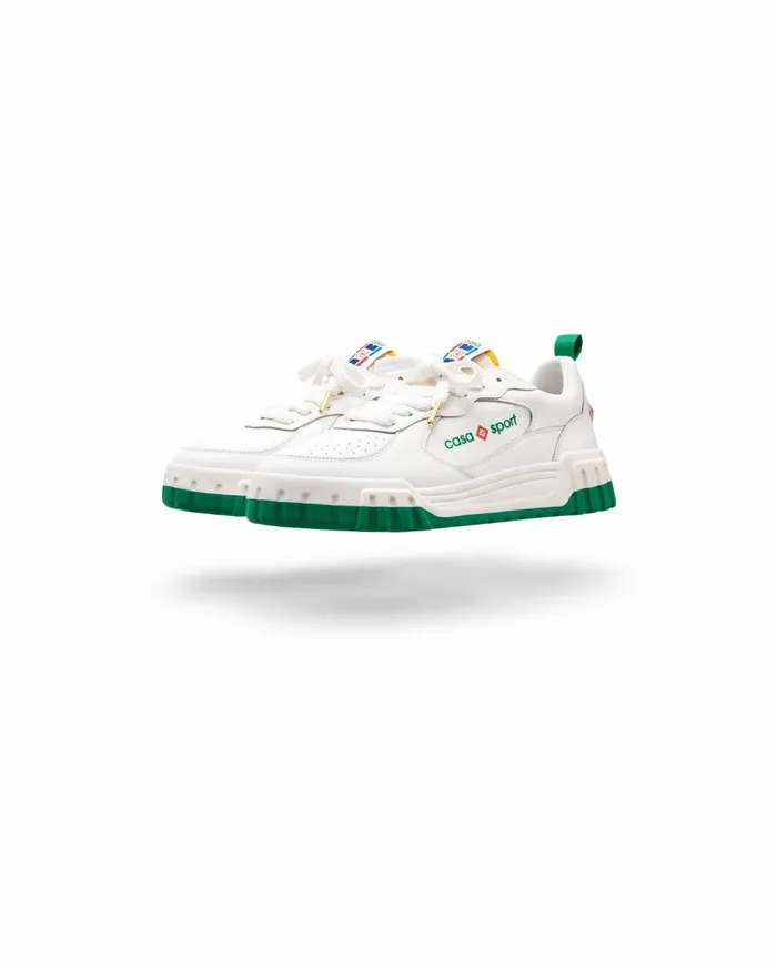 Sneakers Men Casablanca Paris Court White and Green Sneaker