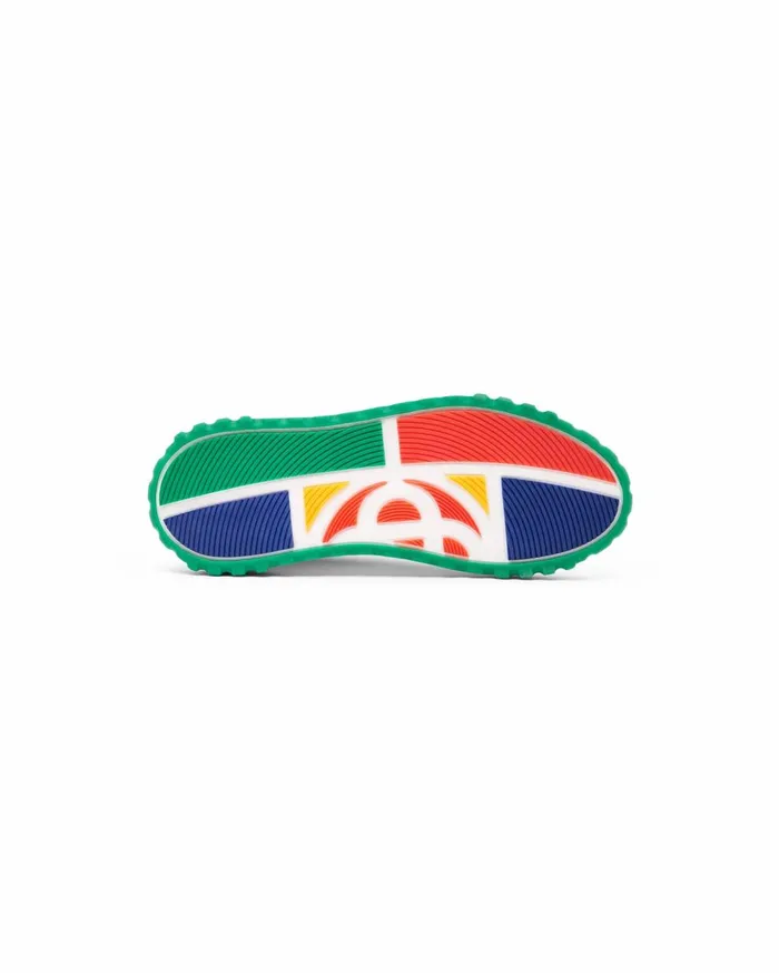 Sneakers Men Casablanca Paris Court White and Green Sneaker