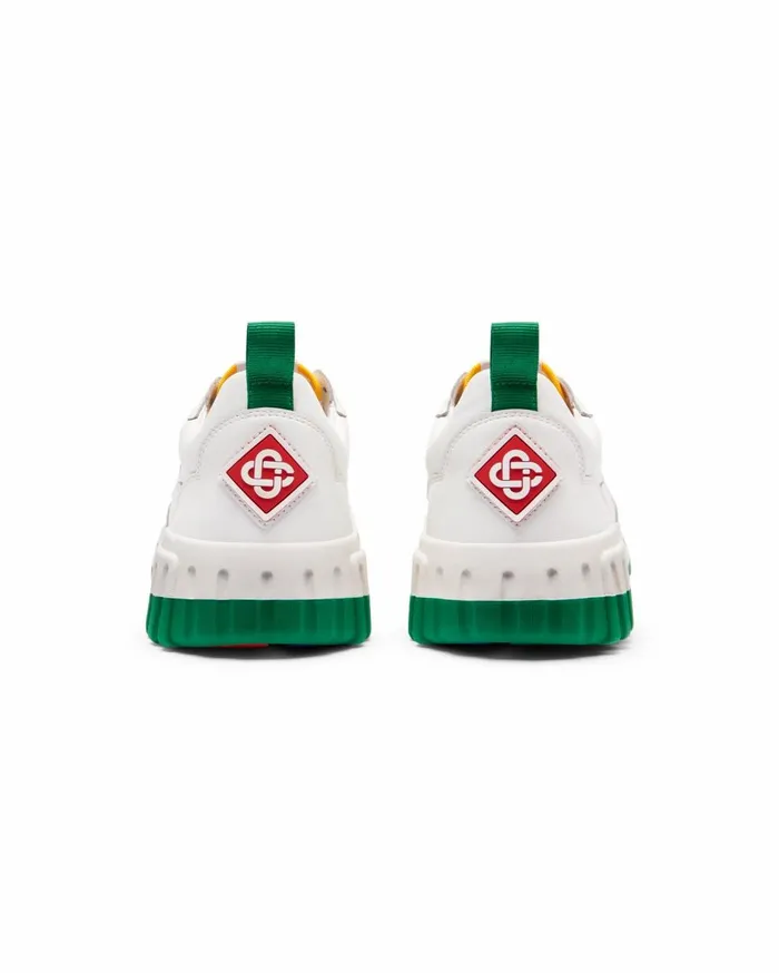 Sneakers Men Casablanca Paris Court White and Green Sneaker
