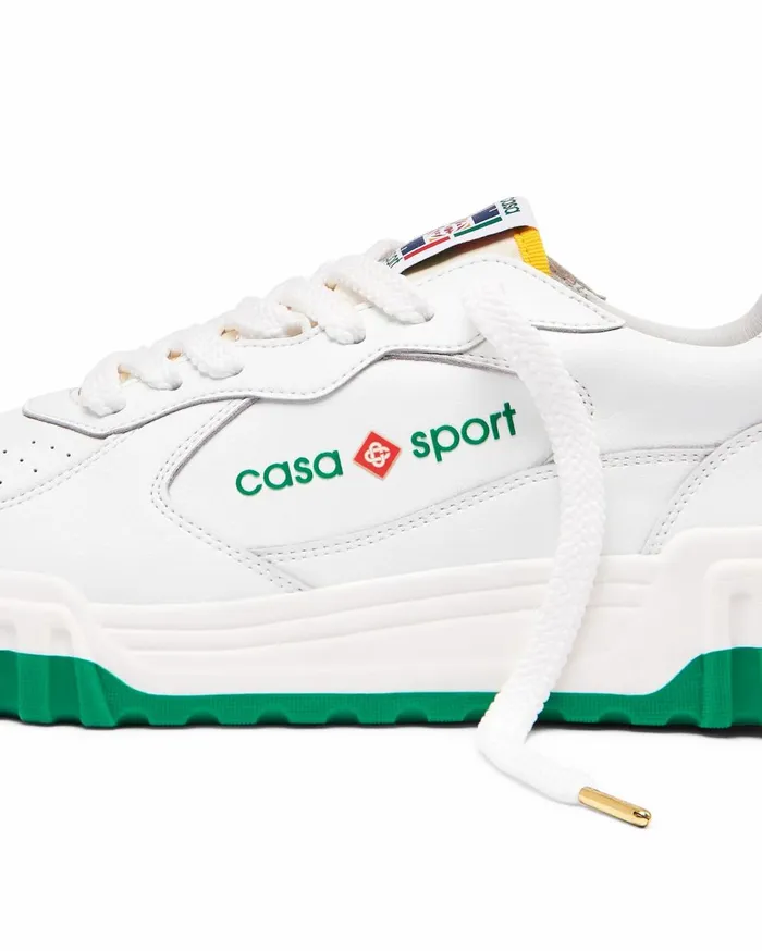 Sneakers Men Casablanca Paris Court White and Green Sneaker