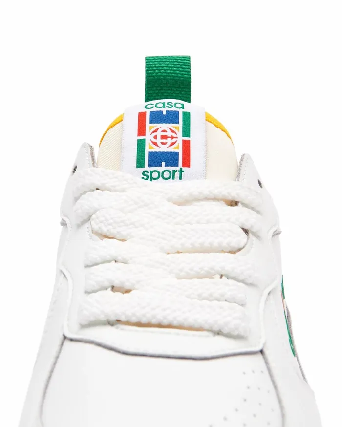 Sneakers Men Casablanca Paris Court White and Green Sneaker