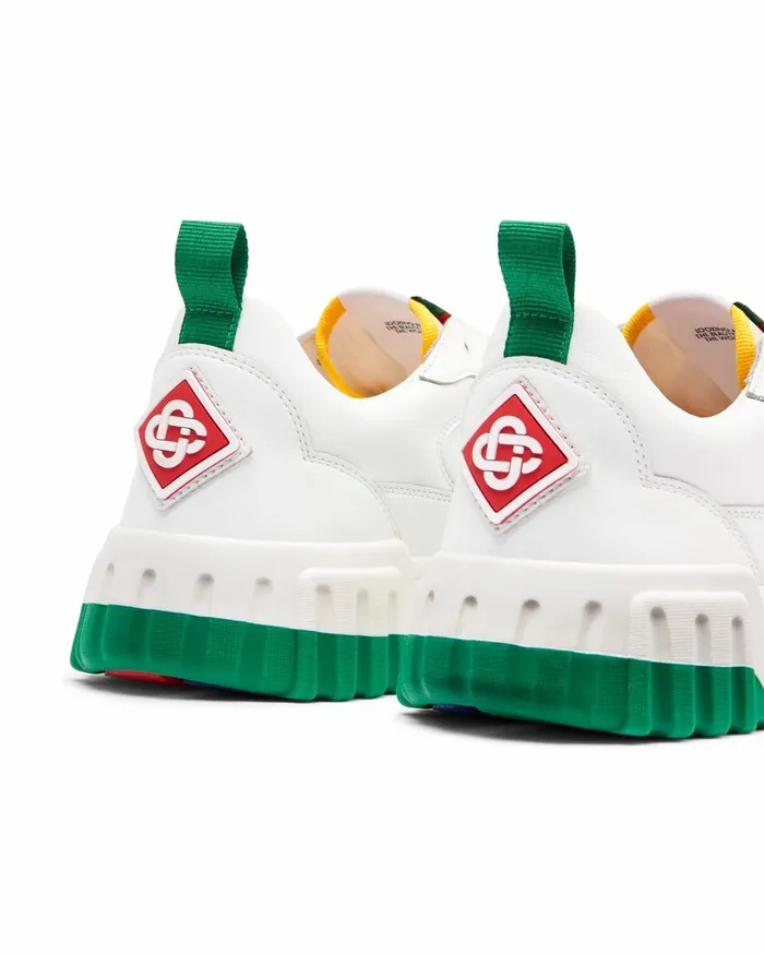 Sneakers Men Casablanca Paris Court White and Green Sneaker