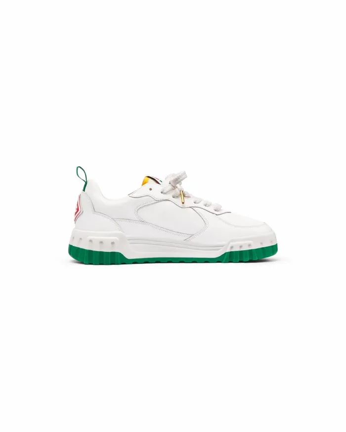 Sneakers Men Casablanca Paris Court White and Green Sneaker