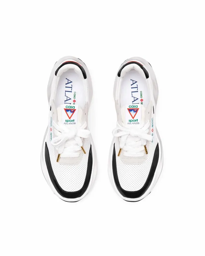 Sneakers Women Casablanca Paris Atlantis White and Black Sneaker