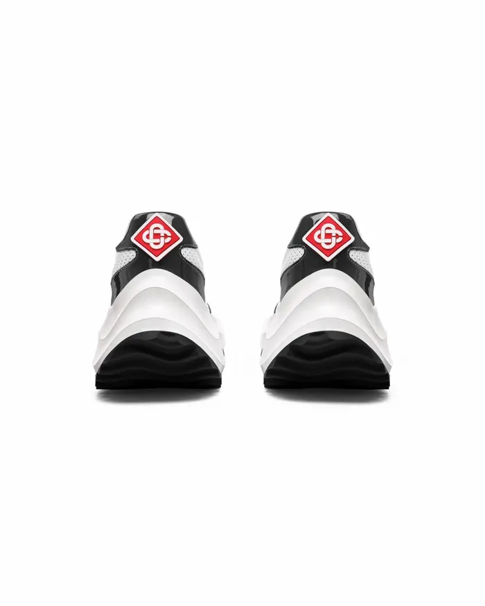 Sneakers Women Casablanca Paris Atlantis White and Black Sneaker