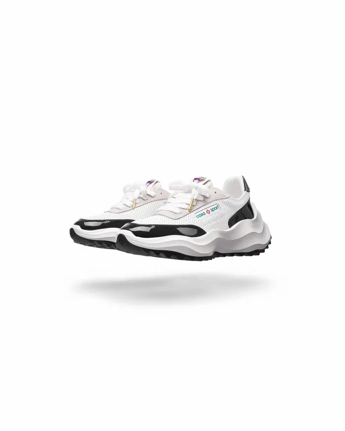Sneakers Women Casablanca Paris Atlantis White and Black Sneaker
