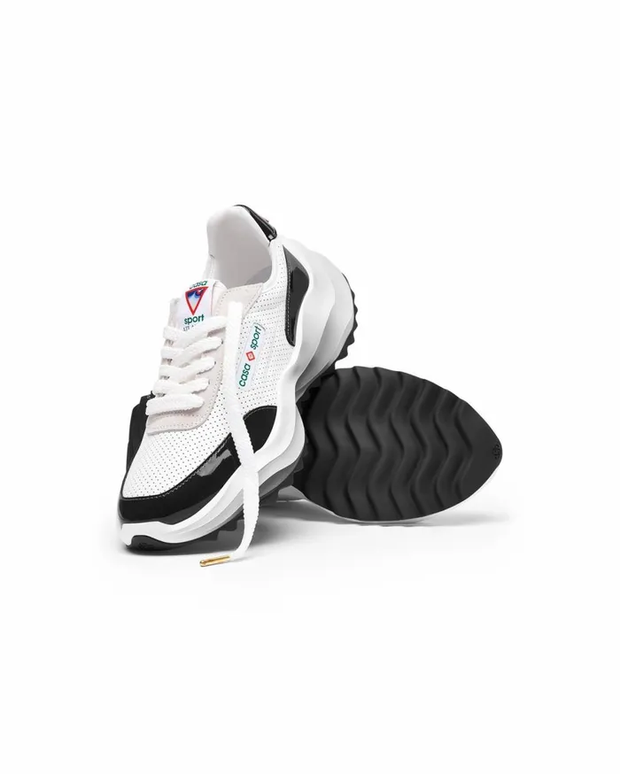 Sneakers Women Casablanca Paris Atlantis White and Black Sneaker