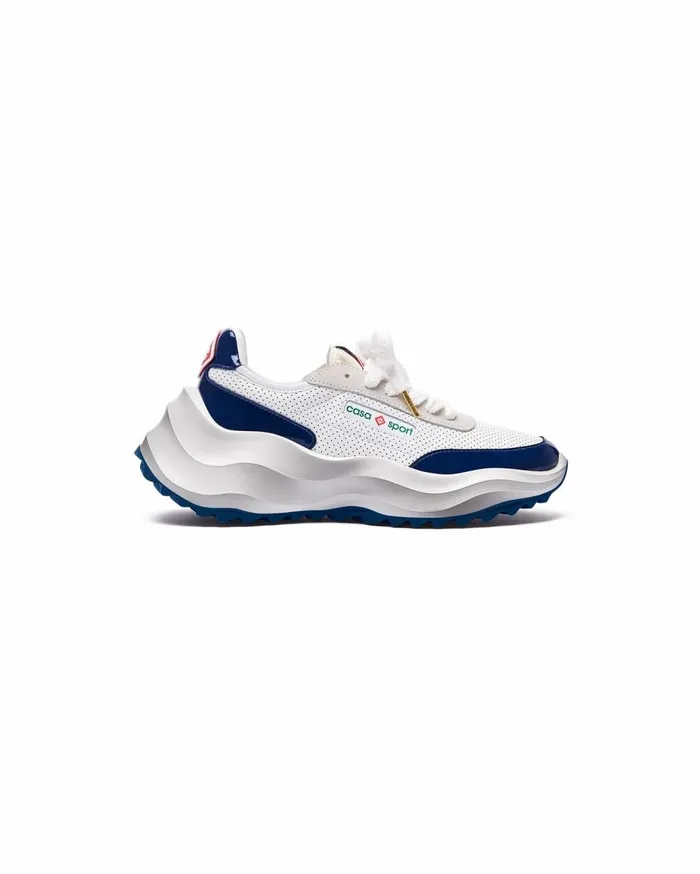 Sneakers Women Casablanca Paris Atlantis White and Midnight Navy Sneaker