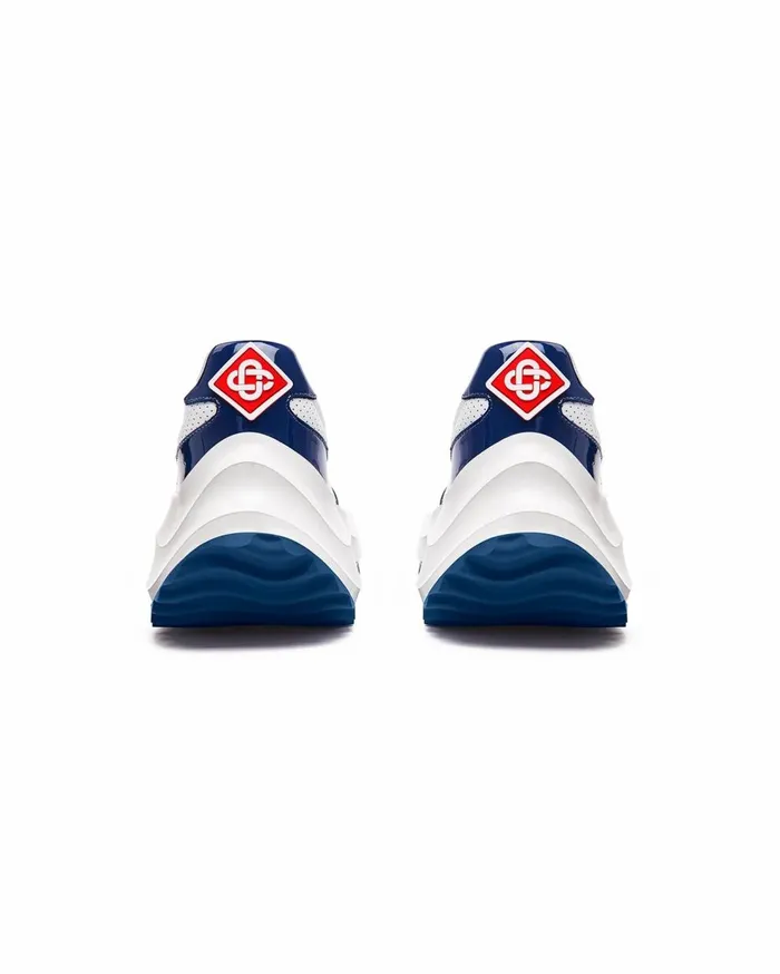 Sneakers Women Casablanca Paris Atlantis White and Midnight Navy Sneaker