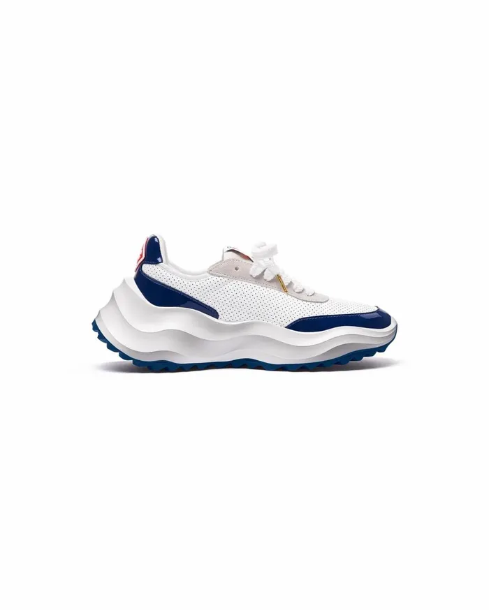 Sneakers Women Casablanca Paris Atlantis White and Midnight Navy Sneaker