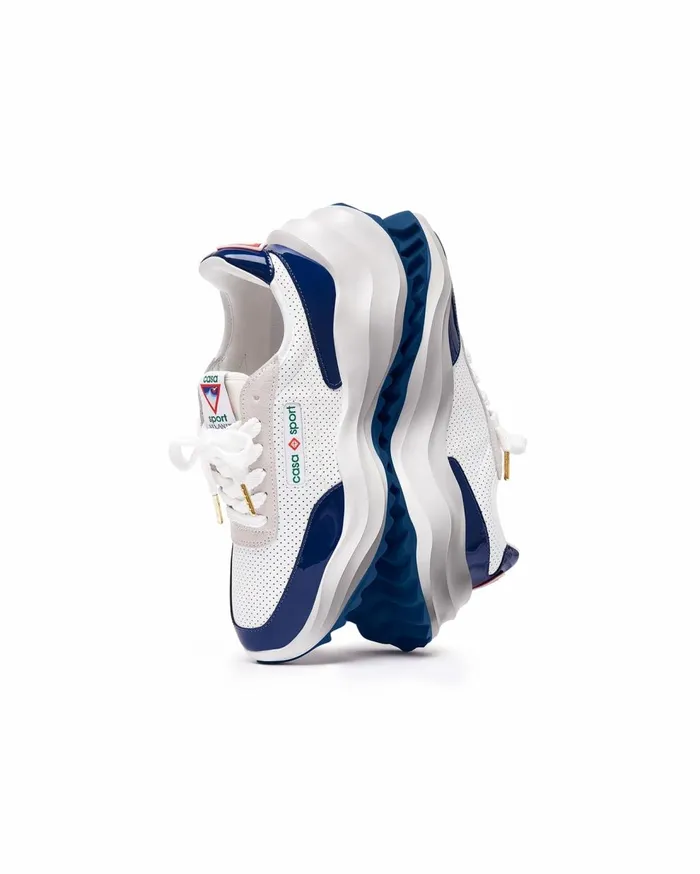 Sneakers Women Casablanca Paris Atlantis White and Midnight Navy Sneaker