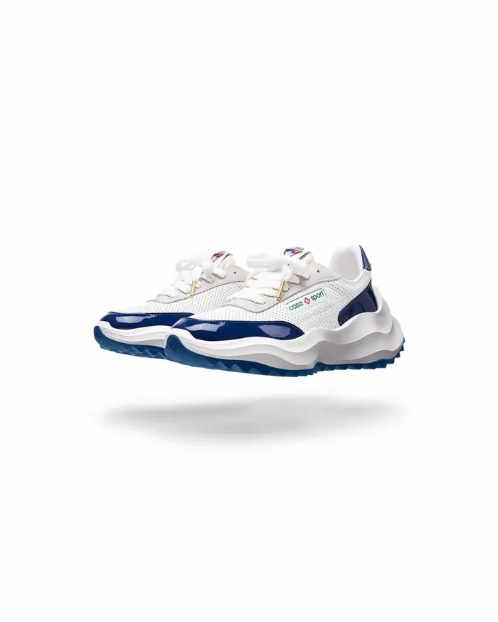 Sneakers Women Casablanca Paris Atlantis White and Midnight Navy Sneaker