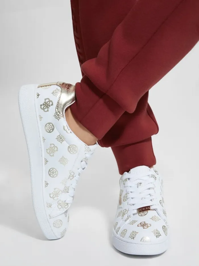 Sneakers Women GUESS Renzy Debossed Logo LowTop Sneakers Gold