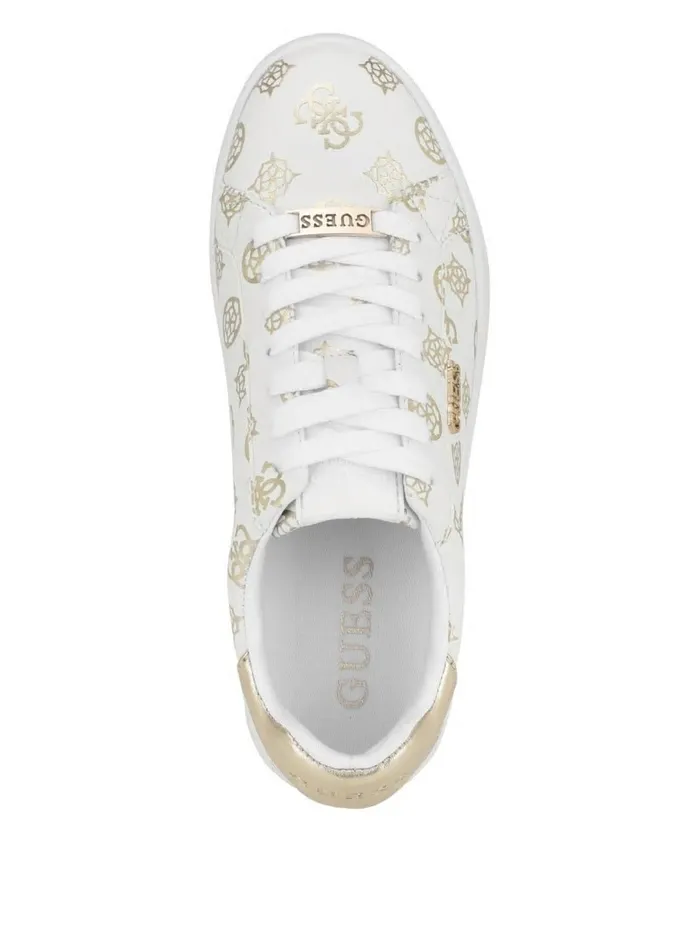 Sneakers Women GUESS Renzy Debossed Logo LowTop Sneakers Gold