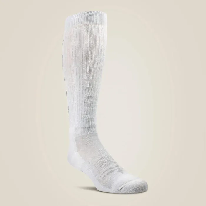 Socks MenWomen Ariat Midweight Over The Calf Western Boot Sock Grey