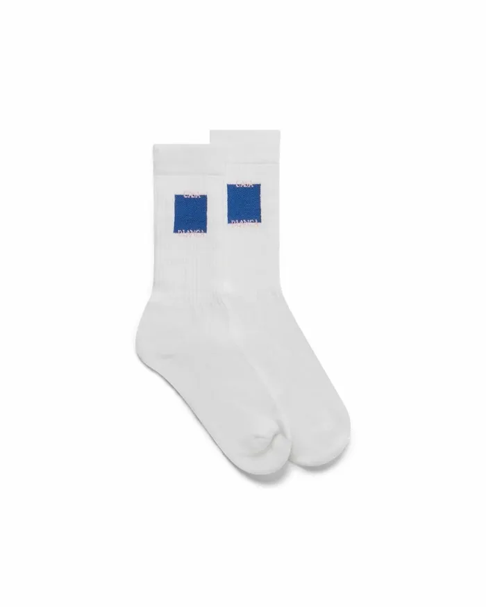 Socks MenWomen Casablanca Paris Blue Casa Square Socks