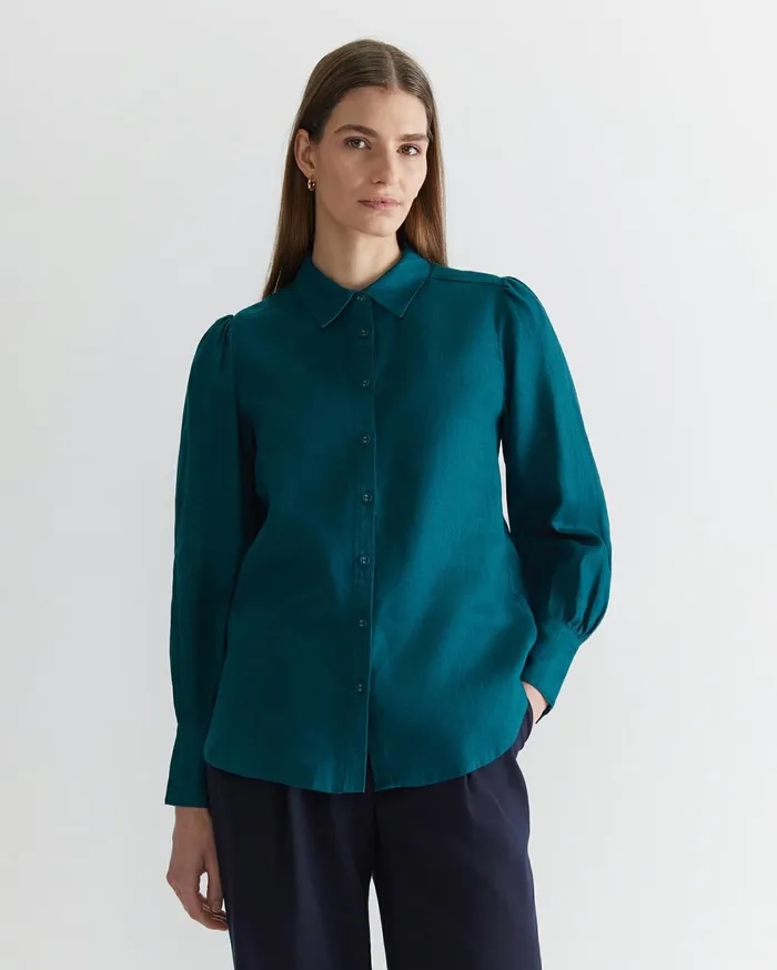 Sportscraft Amy Blouse Teal Women Shirts