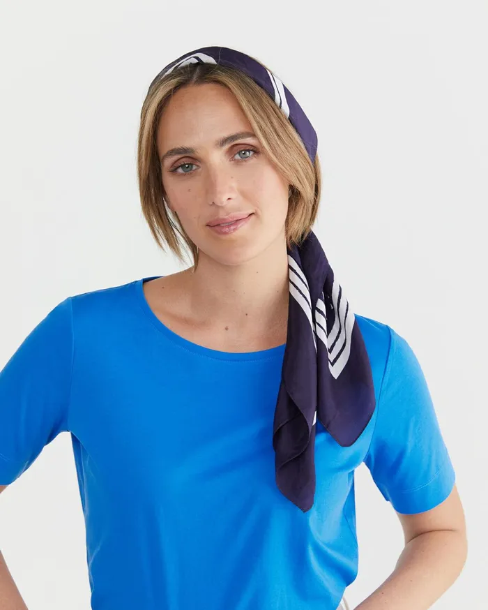 Sportscraft Bermuda Scarf Navy Multi Women Scarves