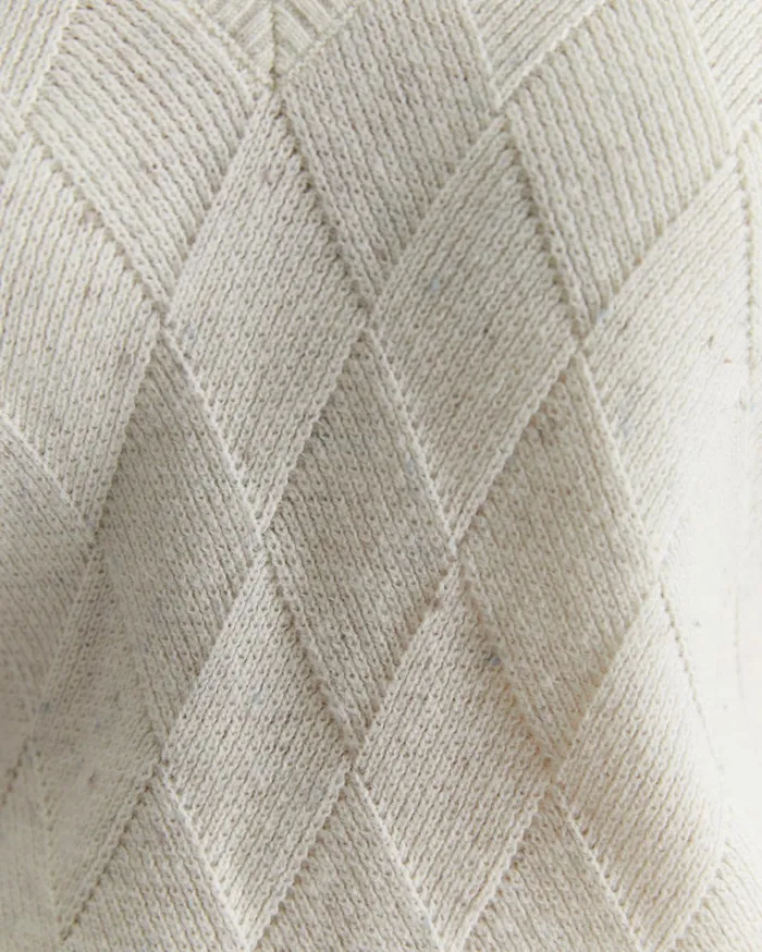 Sportscraft Cass Diamond Cable Sweater White Women Knits and Cardigans