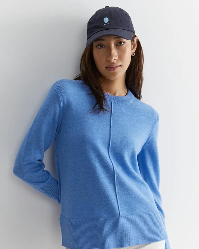 Sportscraft Cass Merino Wool Knit Azure Women Knits and Cardigans