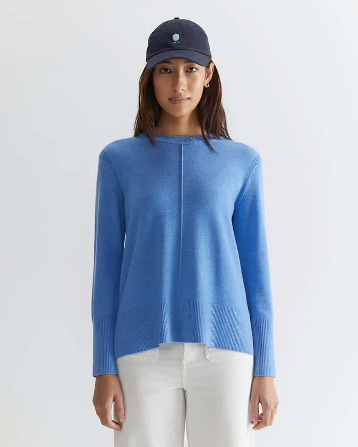 Sportscraft Cass Merino Wool Knit Azure Women Knits and Cardigans