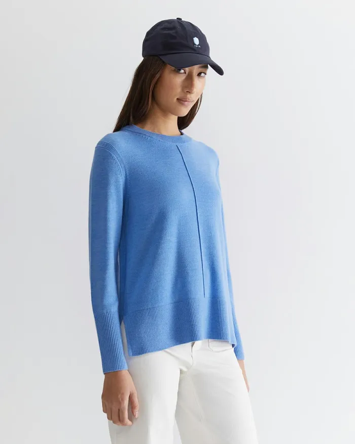 Sportscraft Cass Merino Wool Knit Azure Women Knits and Cardigans