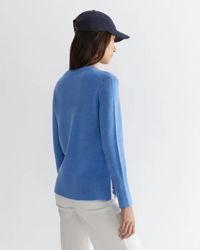 Sportscraft Cass Merino Wool Knit Azure Women Knits and Cardigans