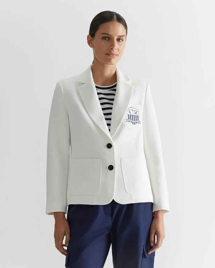 Sportscraft Club Jersey Blazer Milk Women Blazers