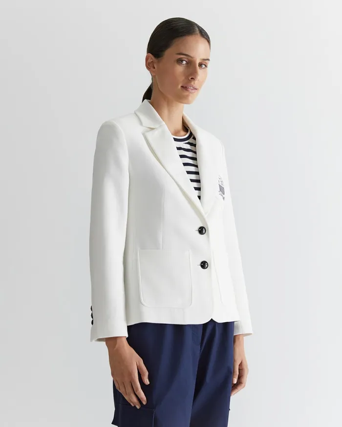 Sportscraft Club Jersey Blazer Milk Women Blazers