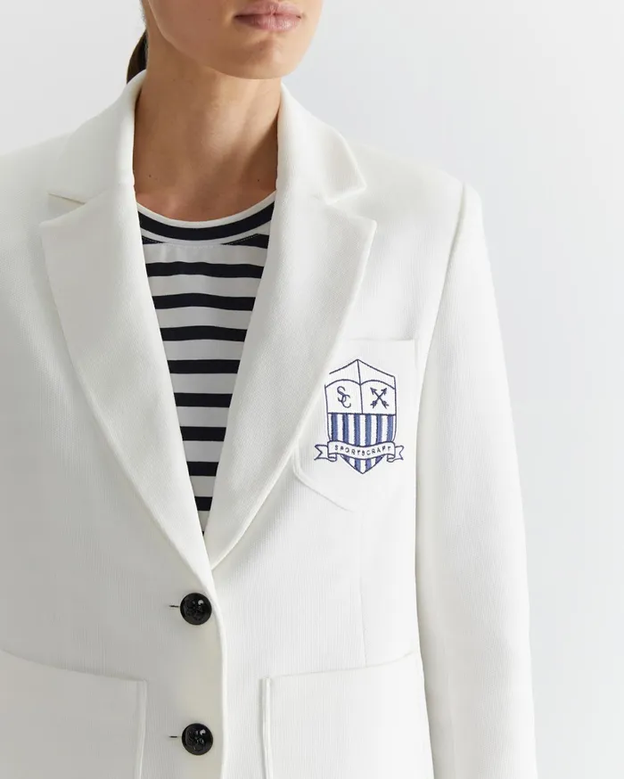 Sportscraft Club Jersey Blazer Milk Women Blazers