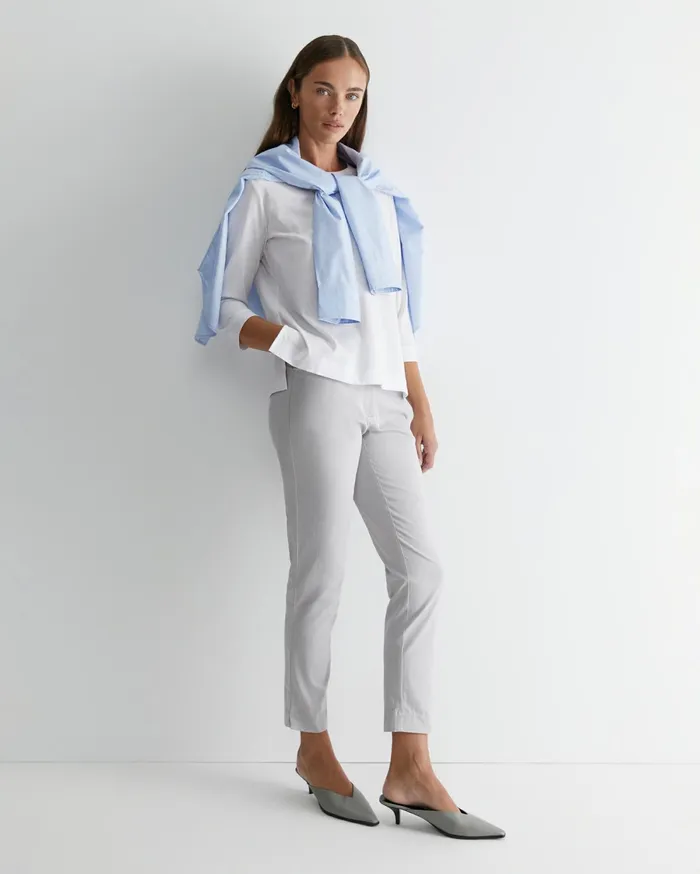 Sportscraft Cotton Crew 3 Quarter Sleeve TShirt White Women Tops and Tees