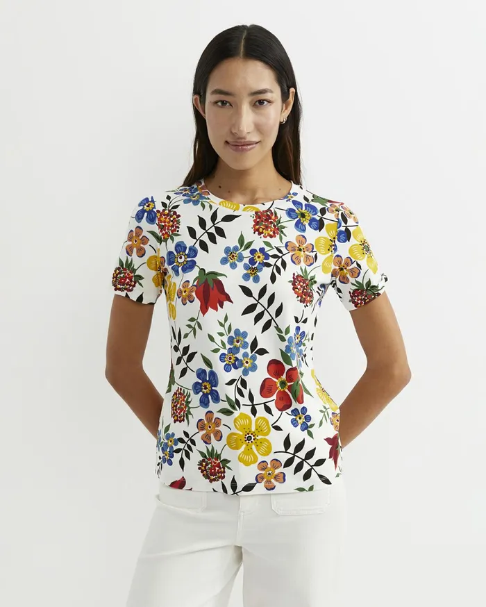 Sportscraft Edenham Short Sleeve Liberty Tee Whitemulti Women Tops and Tees