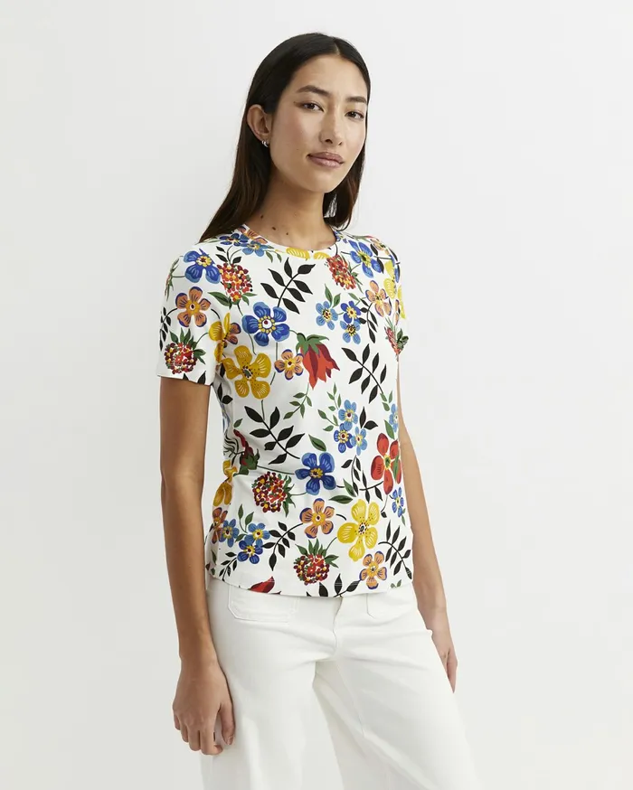 Sportscraft Edenham Short Sleeve Liberty Tee Whitemulti Women Tops and Tees