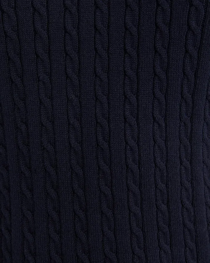 Sportscraft Elka Cable Polo Navy Women Tops and Tees