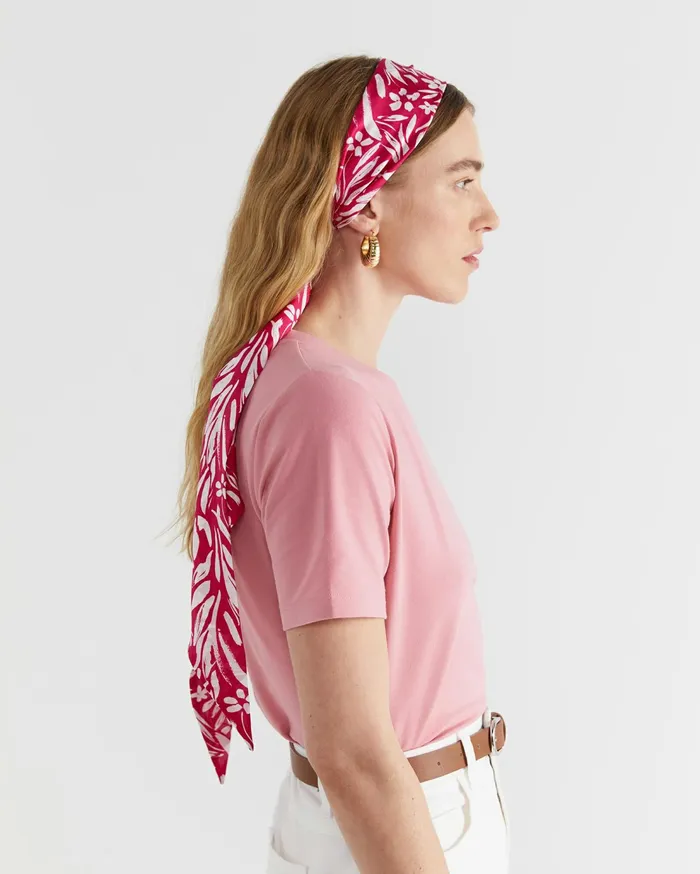 Sportscraft Farrah Silk Scarf Pink Multi Women Scarves