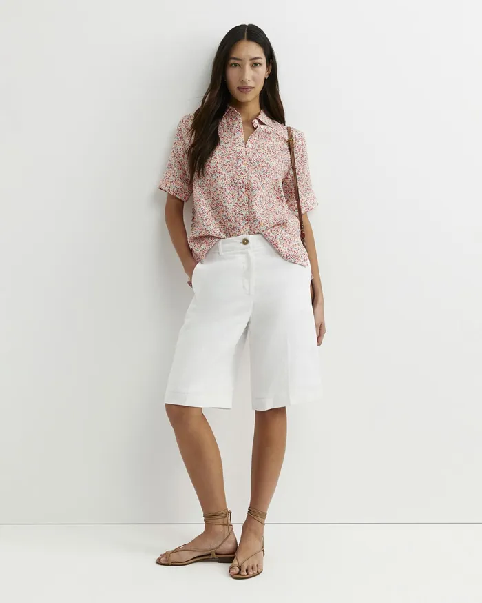 Sportscraft Freya Bermuda Linen Short White Women Shorts