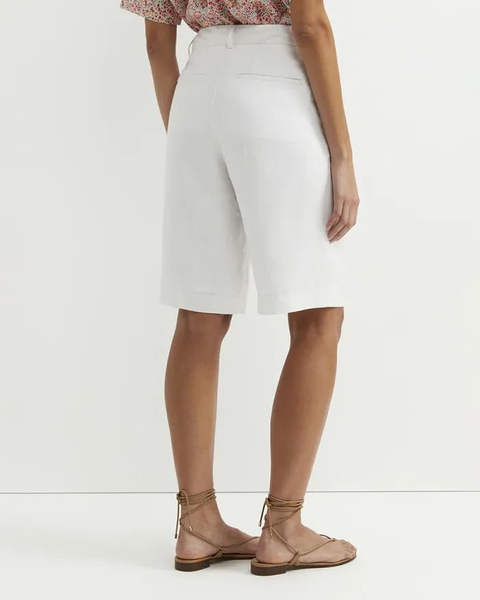 Sportscraft Freya Bermuda Linen Short White Women Shorts