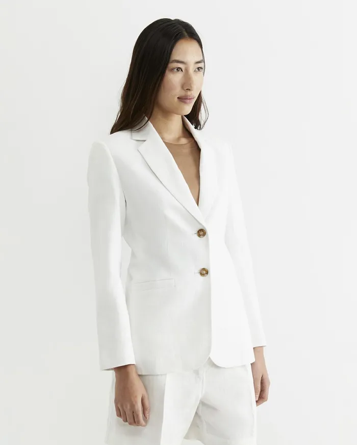 Sportscraft Freya Linen Blazer White Women Blazers