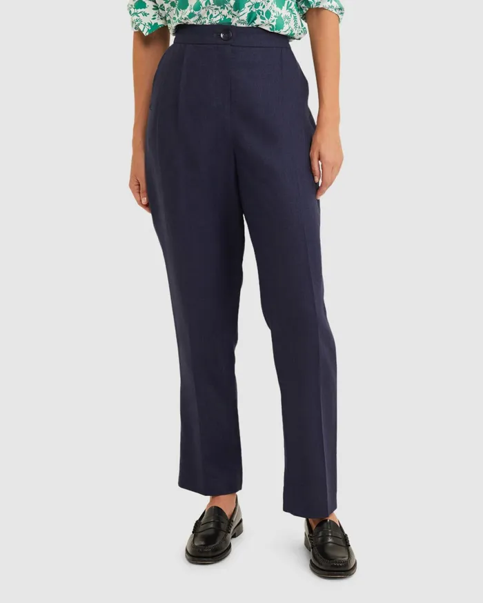Sportscraft Freya Linen Pant Navy Women Pants