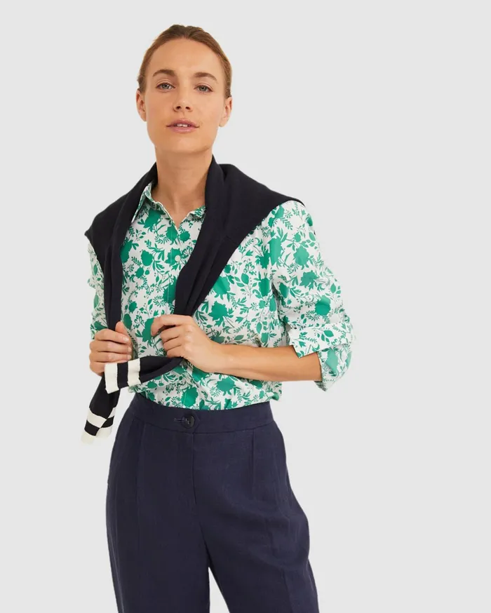 Sportscraft Freya Linen Pant Navy Women Pants